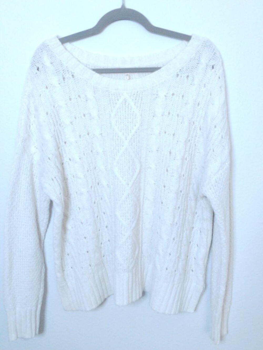 Maurices Cream Cable Knit Sweater